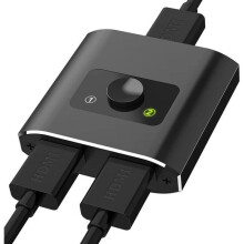 Przełącznik HDMI, dwukierunkowy przełącznik HDMI, 1 wejście, 2 wyjścia lub rozdzielacz HDMI z 2 wejść na 1 wyjście, obsługuje ro