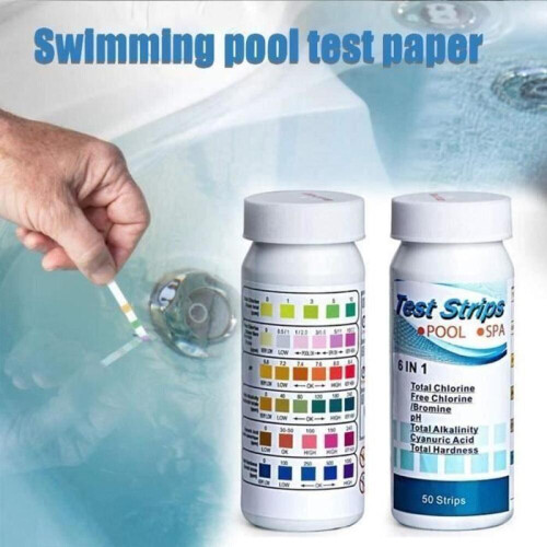 Bandelettes de test pH 6 DANS 1 100PCS Détection rapide Pour piscine et spa