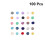 Resin Rhinestone Patches 8mm Round Flat Back 100pcs Mixed 2