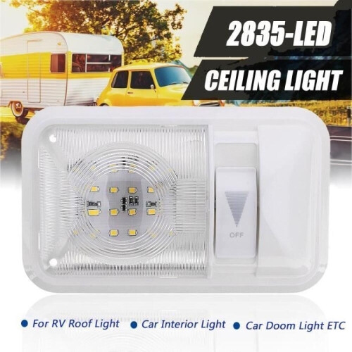 Φωτιστικό οροφής RV 12V LED λάμπα εσωτερικού φωτισμού για όχημα και σκάφος