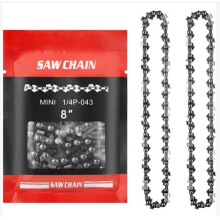 2 stuks vervangende kettingen voor een 8 inch mini-elektrische kettingzaag, ketting met 45 aandrijfschakels