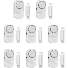 8er-Pack Mini-Funk-Türalarme für Zuhause, Einbruchmeldeanlage, drahtloser Sicherheitssensor