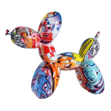 Sculpture de chien ballon,figurine animale créative en résine,statue de chien ballon,décoration de bureau moderne pour la maison,A