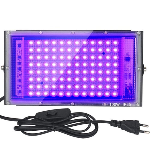 Προβολέας LED UV 100W, Μωβ Μαύρο Φως, Φωτισμός Πάρτι, Διακόσμηση Σκηνής, Αδιάβρο