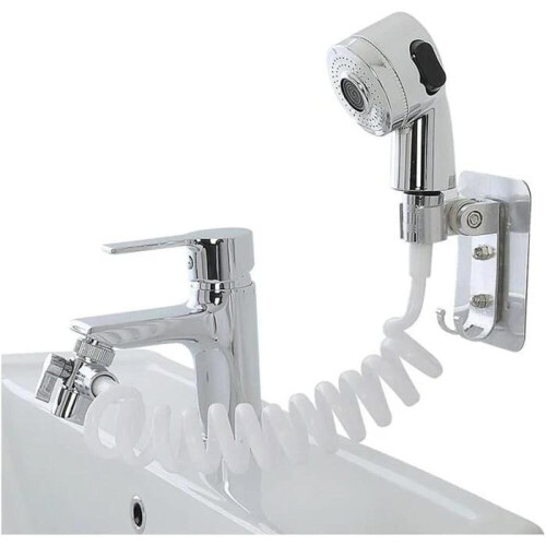 Einfach zu installierende Universal-Handbrause für Waschbecken, Dusche oder Küchenabfluss; einfache Installation; Befestigung mit 1