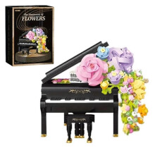 Z pudełkiem - Miniaturowe klocki fortepianowe dla dzieci, model z klocków muzycznych, zabawki