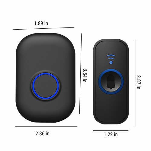 Wireless Doorbell Kit with Receiver and Button 200M Range 2