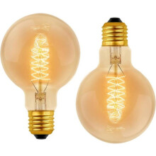 Ampoule Vintage Globe G80 E27 Dimmable 60W Blanc Chaud 2700K, 600lm, lot de 2