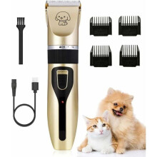 Professionelle Hundehaarschneidemaschine, Tierhaarschneider, Haartrimmer mit wiederaufladbarem und leisem USB-Kabel