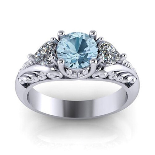 Sapphire engagement ring for couples 1 piece 2