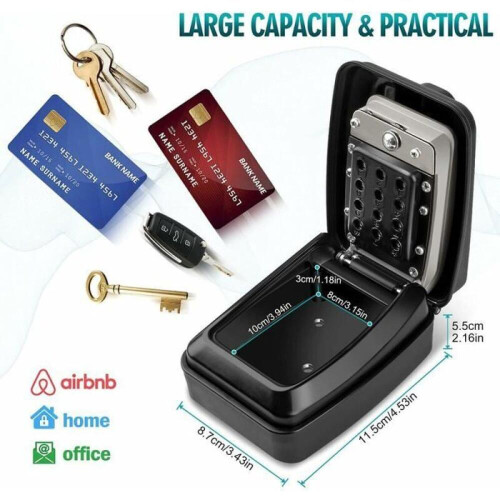 Key box - YYV - Large wall-mounted box - 12-digit code - Waterproof - Rustproof 1