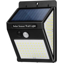 Lampă solară de exterior, lampă solară de exterior cu senzor de mișcare, 3 moduri [1 pachet 144 LED-uri] iluminare impermeabil
