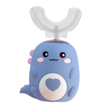 Spazzolino elettrico a forma di U per bambini, spazzolino automatico sonico con pulizia a 360 gradi e guarnizione impermeabile.