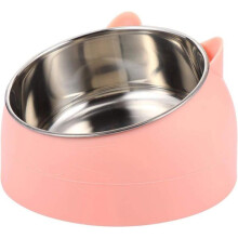 Katzennapf aus Edelstahl – Katzenwassernapf – Multifunktional – Für Futter und Wasser – Rosa, 200 ml