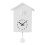 White - Modern Plastic Quartz Wall Clock, 3 Colors, Bird Cuckoo Design, Timer, Hor 3