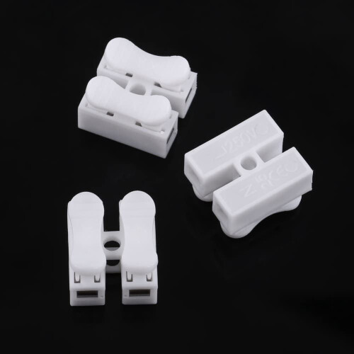 Συνδετήρας σύρματος push10A220V2-pin λευκό100 τεμάχια 1