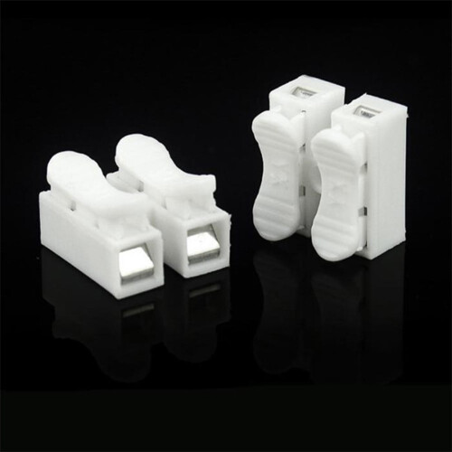 Συνδετήρας σύρματος push10A220V2-pin λευκό100 τεμάχια 2