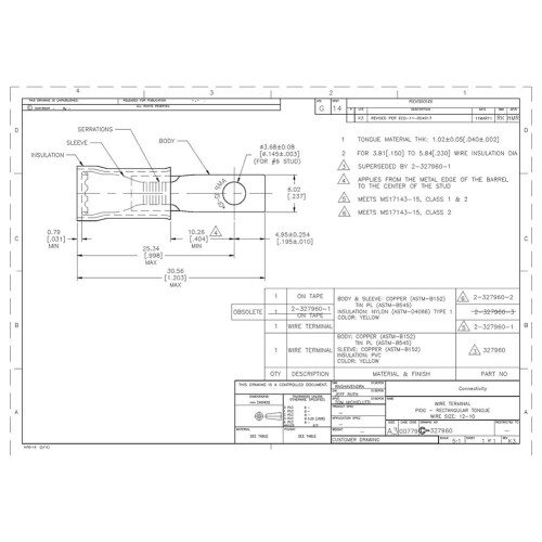 Ringtungterminal 10AWG TE Connectivity 9 st 1