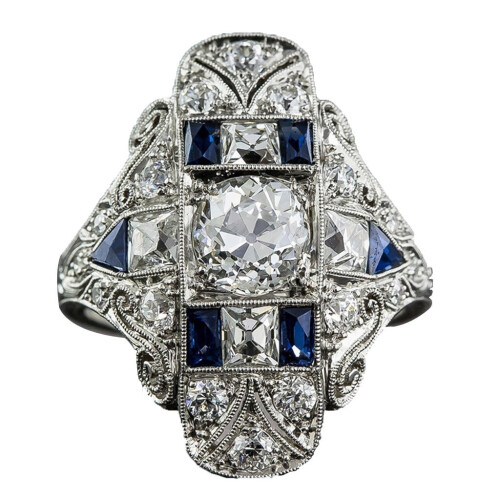 Kayannuo topaz sapphire ring hollow design 1 piece 1