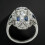 Kayannuo topaz sapphire ring hollow design 1 piece 3