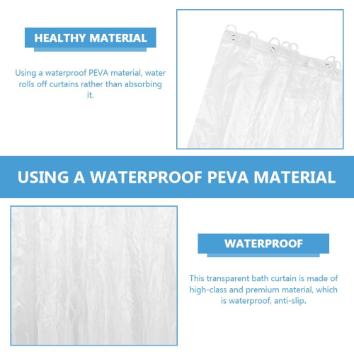 Bathtub shower screen transparent decorative lining 2