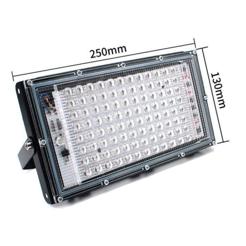 Προβολέας LED UV 100W, Μωβ Μαύρο Φως, Φωτισμός Πάρτι, Διακόσμηση Σκηνής, Αδιάβρο 1