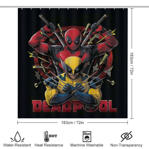 Wolverine Deadpool badeværelsessæt 4 dele 1