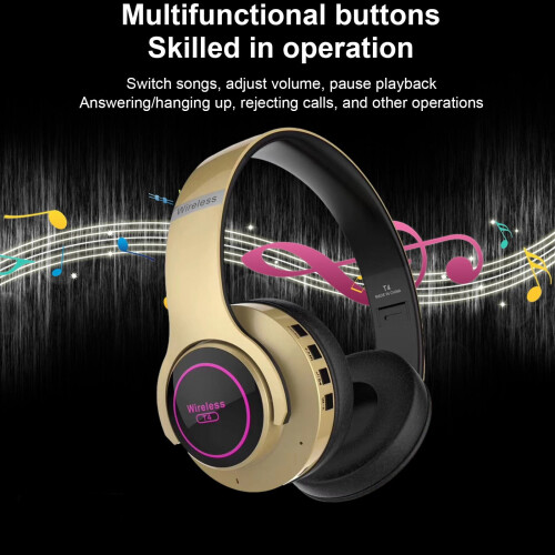 Ακουστικά Bluetooth IUYT6 Πτυσσόμενα ακουστικά υπολογιστή με δυνατότητα over-ear Ασύρματα 1