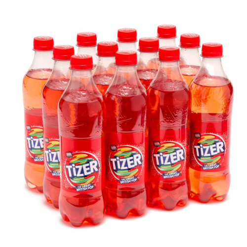 Barr Barr Tizer - Fizzy Drinks 12 Pack x 500ml Bottles - Tangy Citrus Flavour Soft Drinks 1