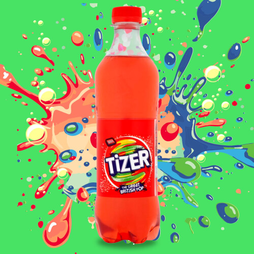 Barr Barr Tizer - Fizzy Drinks 12 Pack x 500ml Bottles - Tangy Citrus Flavour Soft Drinks 2