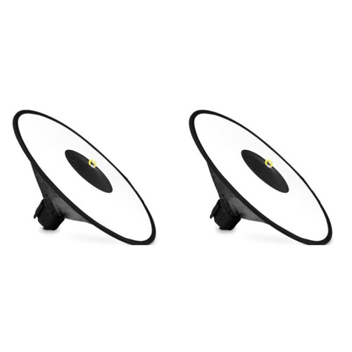 2X Universal 44cm Round Flash Softbox Portable Foldable Style Speedlite Diffuser Reflector Strap for Camera Flash