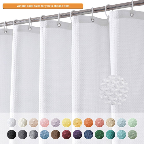 Duschvorhang wasserdicht Polyester Waffelpiqué 240 g/m² 1