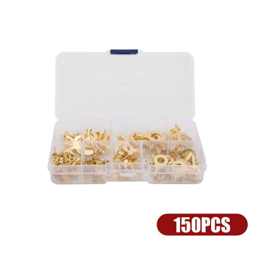 Messingisolierte Crimp-Ringkabelschuhe, Flachsteckverbinder-Set, 150 Stück 2