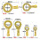Messingisolierte Crimp-Ringkabelschuhe, Flachsteckverbinder-Set, 150 Stück 6