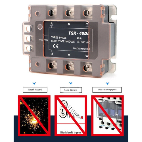 Τριφασικός έλεγχος DC Mosiee TSR-40DA SSR AC380V40A 1