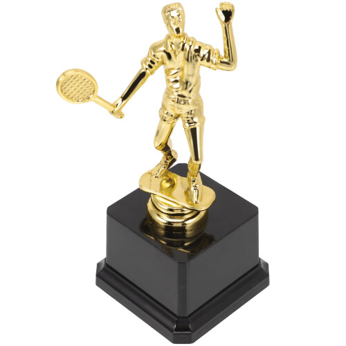 Trophée de badminton décoratif doré 2