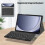 Teclado para Samsung Galaxy Tab A9 Plus 11 polegadas 2023 SM-X210-X216-X218 AZERTY com capa rígida para tablet com tela sensível a 4