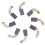 Carbon Brushes Replacement for Power Tools 40 pcs 10 sizes 7