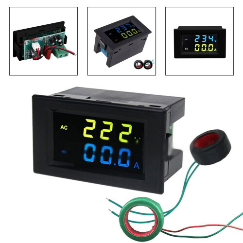 Digitale voltmeter/ampèremeter met dubbele LED, 100V/10A 2