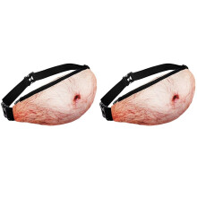 2X Funny Gift Gifts, 3D Men Beer Belly Dad Bag Waist Packs,Waterproof Fanny Pack