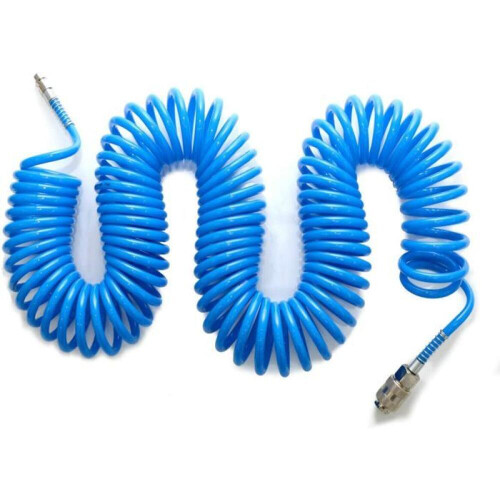 15 meter persluchtslang, PU-spiraalslang voor compressor 1