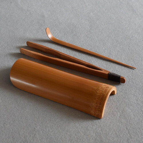 Set da cerimonia del tè in bambù per il tè Kung Fu, 3 pezzi 1