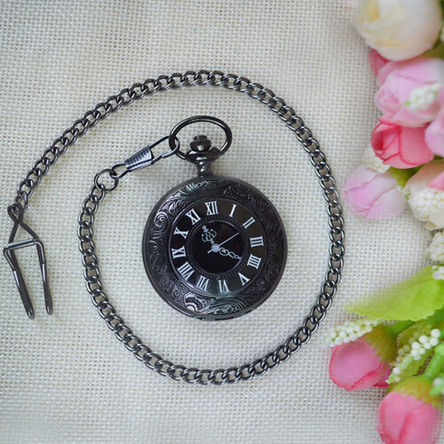 Pocket Watch with Flip Front Cover and Press Button 1