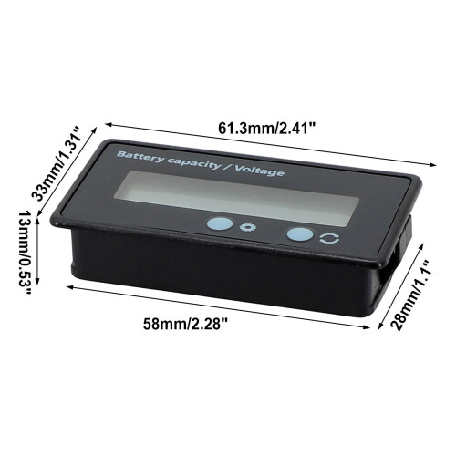 Bilbatterikapacitetstester LCD-indikator vandtæt 2