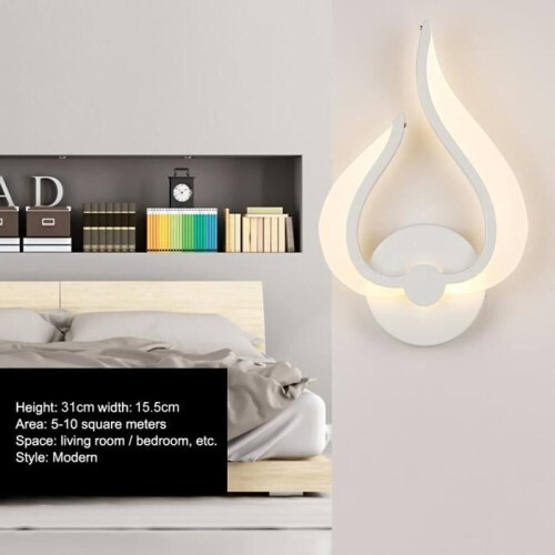 LEDGLE wall light - Designer style - White - 10W - IP20 waterproof 1