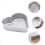 Metal heart pudding molds non-stick 3 pcs 4
