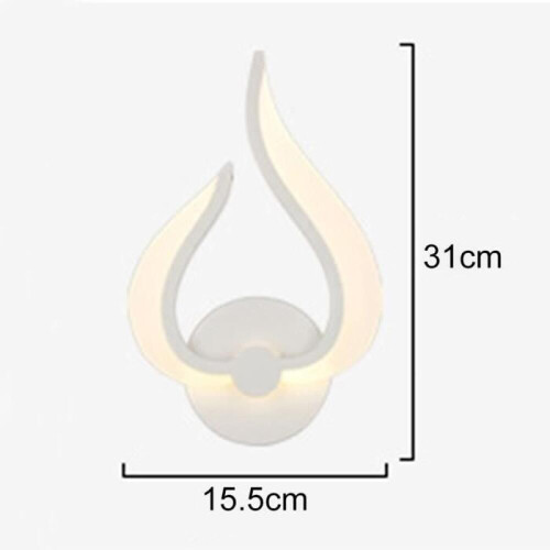 LEDGLE wall light - Designer style - White - 10W - IP20 waterproof 2