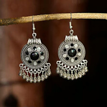 RSAMD Bohemian Retro Hope Tassel Dangle Dangle Round Womens Core Classic Jewels - Harmaa