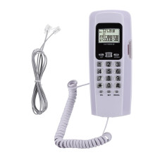 NIKOU Mini Wall Phone with Caller ID T555 White