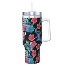 Stitch Tumbler 40 oz Stainless Steel Travel Cup with Handle